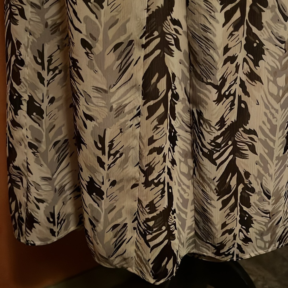 Pendleton Sheer Feather Design Layered Skirt - image 3